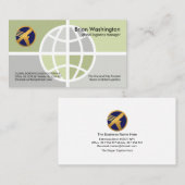 Creative Wereldbol Quadrant Border Account Manager Visitekaartje (Voorkant / Achterkant)