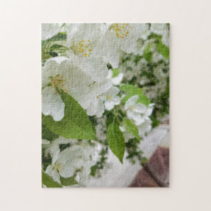 Creative white flower tree foto jigzaag puzzel