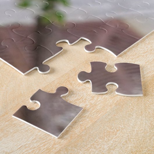 Creative white flower tree foto jigzaag puzzel legpuzzel (Zijkant)