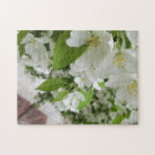 Creative white flower tree foto jigzaag puzzel legpuzzel (Horizontaal)