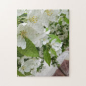 Creative white flower tree foto jigzaag puzzel legpuzzel (Verticaal)