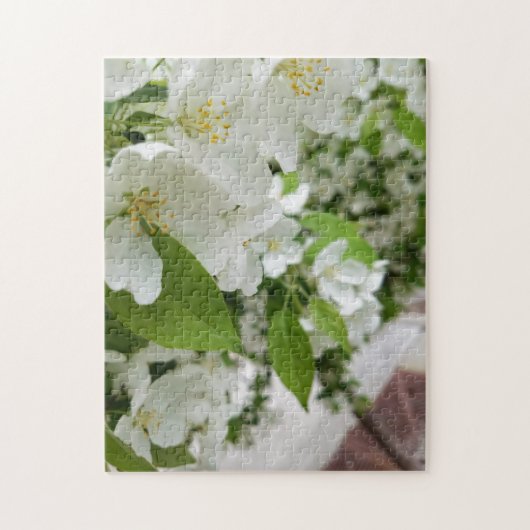 Creative white flower tree foto jigzaag puzzel legpuzzel (Verticaal)
