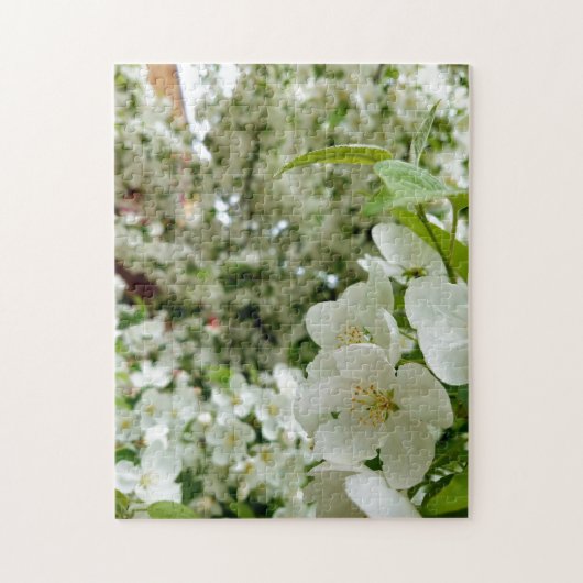 Creative white flower tree foto jigzaag puzzel legpuzzel (Verticaal)