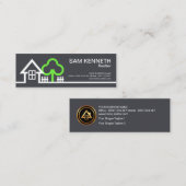 Creative White House Picket Fence Realtor Mini Visitekaartje (Voorkant / Achterkant)