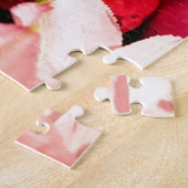 Creative white lily flower photopuzzel legpuzzel (Zijkant)