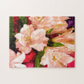 Creative white lily flower photopuzzel legpuzzel (Horizontaal)