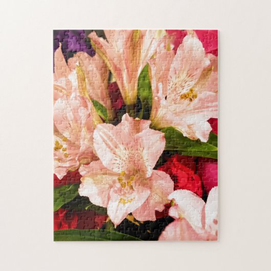 Creative white lily flower photopuzzel legpuzzel (Verticaal)