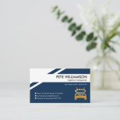 Creative White Logistics Routes Transport Driver Visitekaartje (Staand voorkant)