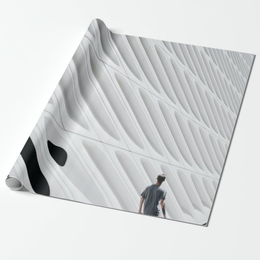 Creative white man architectuur cadeaupapier (Uitgerold)