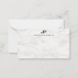 Creative White Marble Monogram Sjabloon Modern