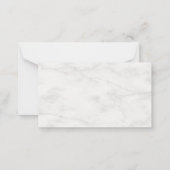 Creative White Marble Monogram Sjabloon Modern (Achterkant)