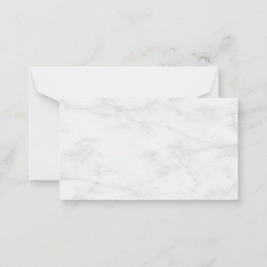 Creative White Marble Monogram Sjabloon Modern (Achterkant)