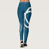 Creative White Monochrome Intersected Circles Legg Leggings (Achterkant)