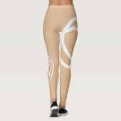 Creative White Monochrome Intersected Circles Legg Leggings (Achterkant)