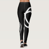 Creative White Monochrome Intersected Circles Leggings (Achterkant)