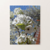 Creative white tree flower foto jigzaag puzzel (Verticaal)