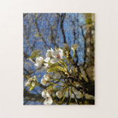 Creative white tree flower foto jigzaag puzzel (Verticaal)