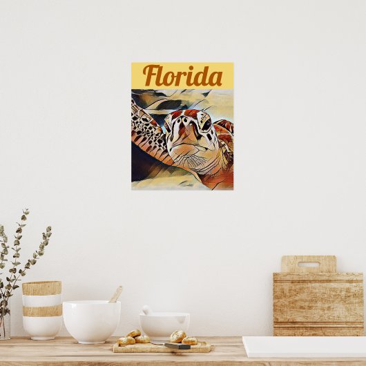 Creative Wildlife Zee Turtle Florida Revel Poster (Keuken)
