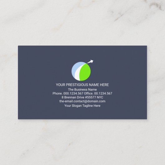 Creative Winding Road Map Logistic Transport Icons Visitekaartje (Achterkant)