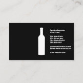 Creative Wine Logo Type | wijnstokbladeren Visitekaartje (Achterkant)