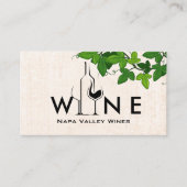 Creative Wine Logo Type | wijnstokbladeren Visitekaartje (Voorkant)