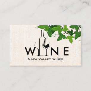 Creative Wine Logo Type   wijnstokbladeren Visitekaartje