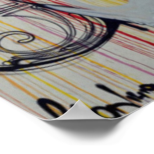 Creative Woman Psychedelic Art Graffiti Poster (Hoek)