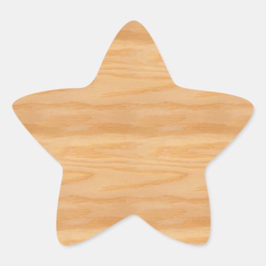 Creative Wood Blank Elegant Design Moderne Sjabloo Ster Sticker (Voorkant)