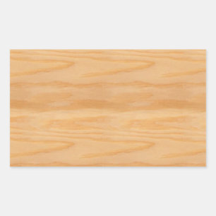 Creative Wood Blank Elegant Design Sjabloon Rechthoekige Sticker