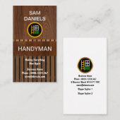 Creative Wood Grain Panels Handyman Visitekaartje (Voorkant / Achterkant)