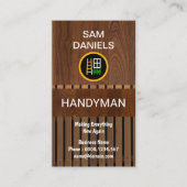Creative Wood Grain Panels Handyman Visitekaartje (Voorkant)