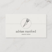 Creative Writer Calligraphy Nib Logo Visitekaartje (Voorkant)