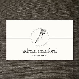 Creative Writer Calligraphy Nib Logo Visitekaartje