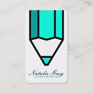 Creative Writer Copywriter Editor Modern Pencil Visitekaartje