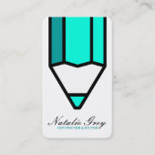 Creative Writer Copywriter Editor Modern Pencil Visitekaartje (Voorkant)