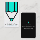 Creative Writer Copywriter Editor Modern Pencil Visitekaartje (Voorkant / Achterkant)