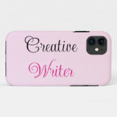 Creative Writer Pastel Roze Case-Mate iPhone Case (Achterkant (horizontaal))