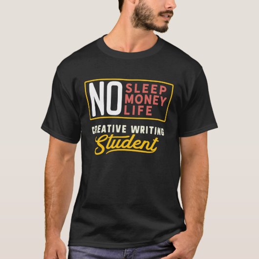 Creative Writing Major Studen Afstuderen T-shirt (Voorkant)