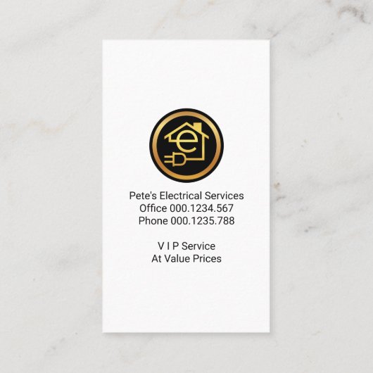 Creative Yellow Bulb-flitslicht Visitekaartje (Achterkant)