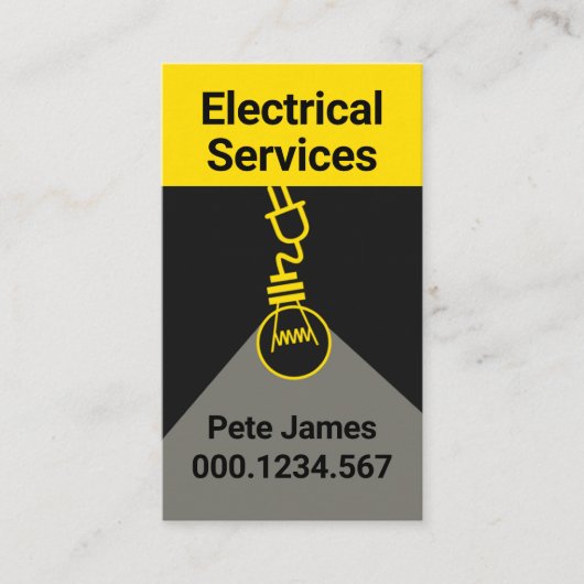 Creative Yellow Bulb-flitslicht Visitekaartje (Voorkant)