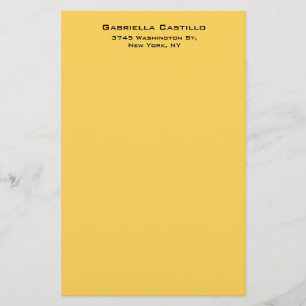 Creative Yellow Color Plain Eenvoudig Briefpapier