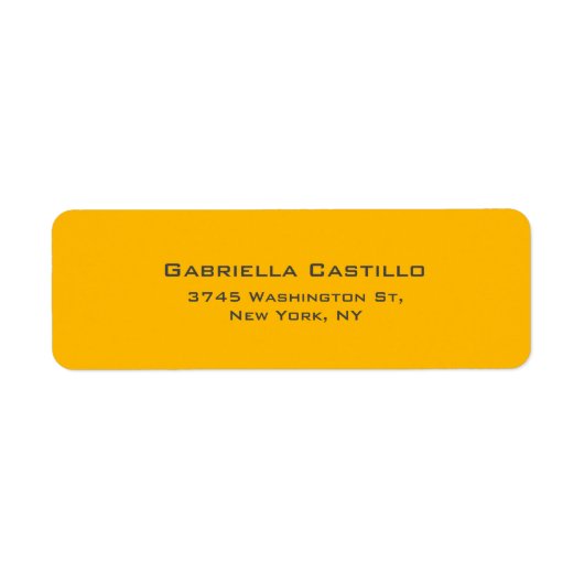 Creative Yellow Color Plain Eenvoudig Etiket (Voorkant)