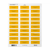 Creative Yellow Color Plain Eenvoudig Etiket (Full Sheet)