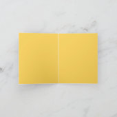 Creative Yellow Color Plain Eenvoudig Notitiekaartje (Binnen)