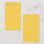 Creative Yellow Color Plain Eenvoudig Notitiekaartje (Voorkant / Achterkant)