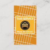 Creative Yellow Taxi Grid Line Routes Cab Driver Visitekaartje (Voorkant)