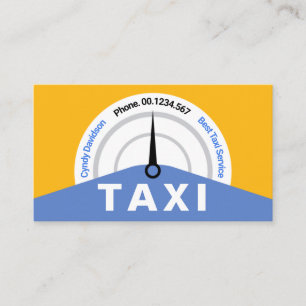 Creative Yellow Taxi Speedometer Visitekaartje