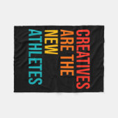 Creatives Are The New Athletes Funny Retro Apparel Fleece Deken (Voorkant (Horizontaal))