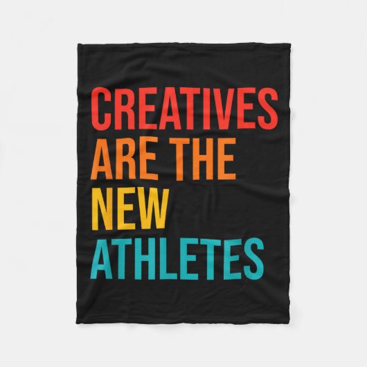 Creatives Are The New Athletes Funny Retro Apparel Fleece Deken (Voorkant)