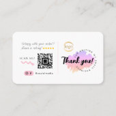 CreativeSocial Media Custom QR Code Logo Dank u Visitekaartje (Voorkant)